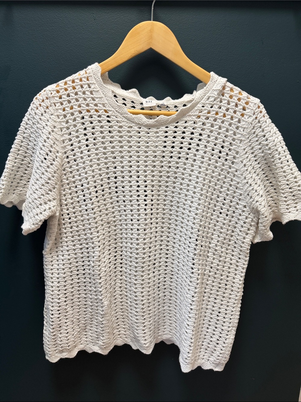 White Crochet Short-Sleeve Top - Gap